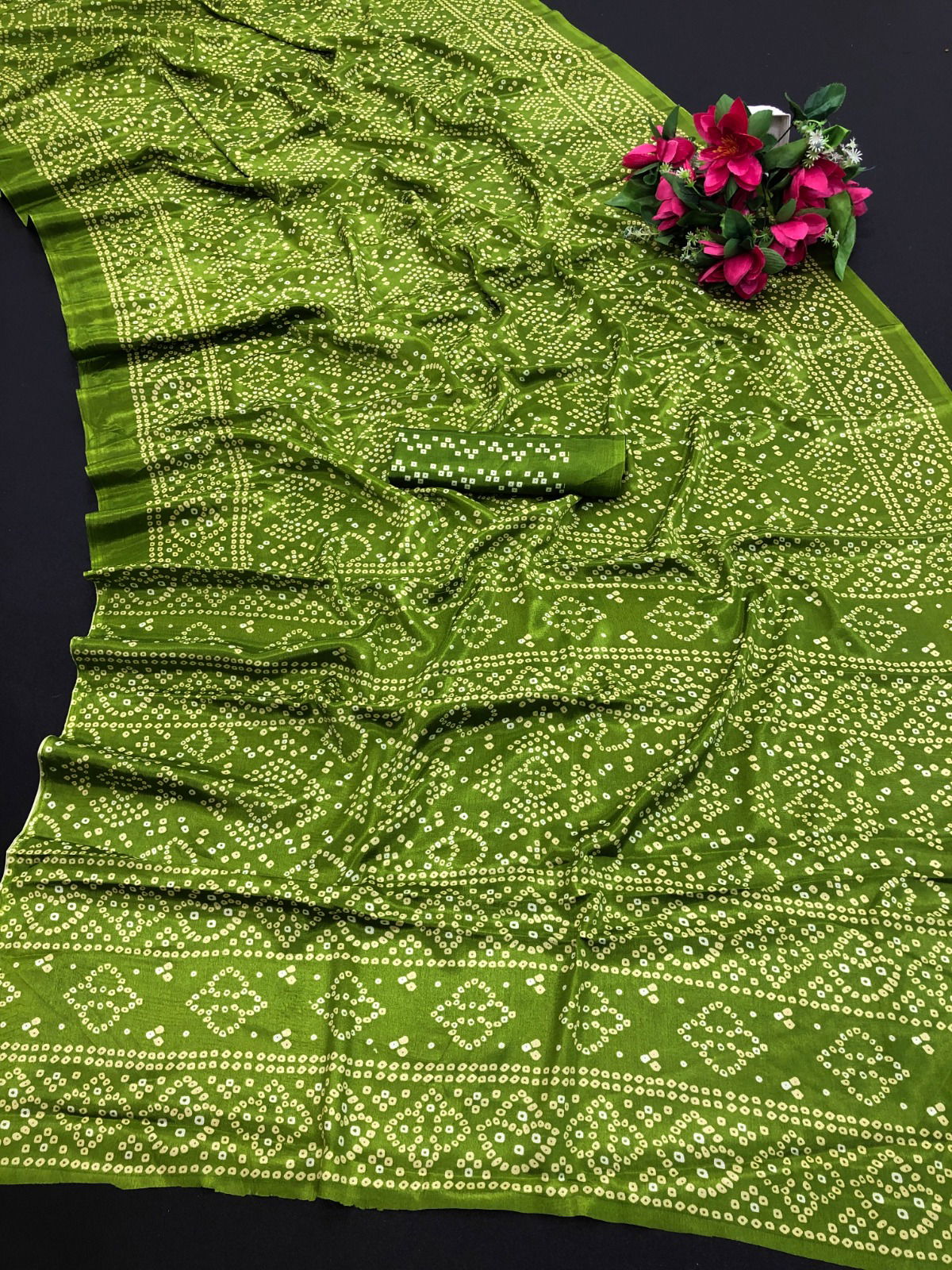 VIP Bandhani Silk Printed Non Catalog Sarees